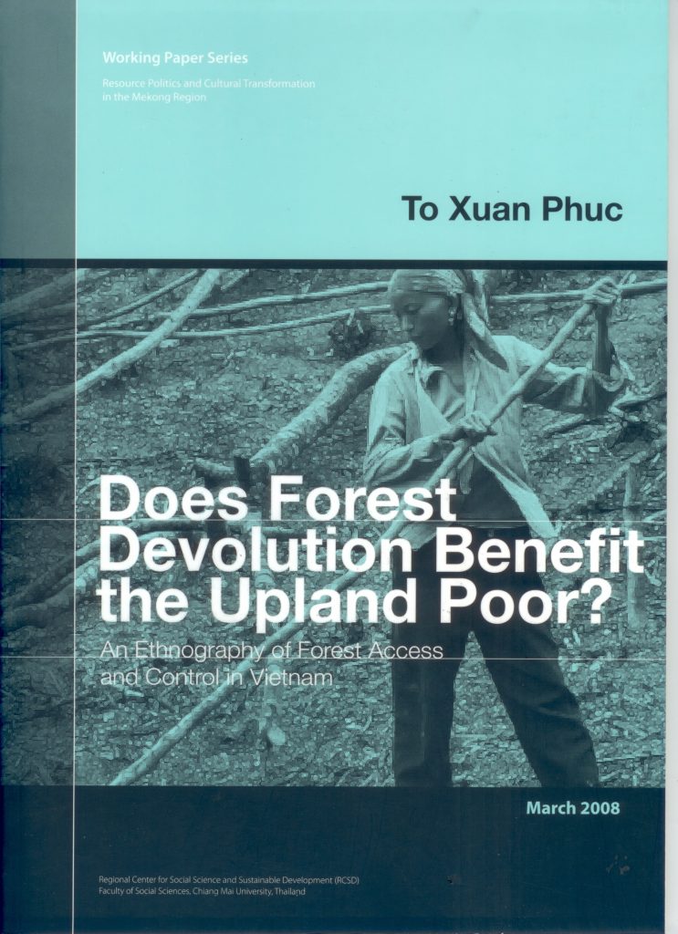 Working Paper 8: Does Forest Devolution Benefit the Upland Poor?