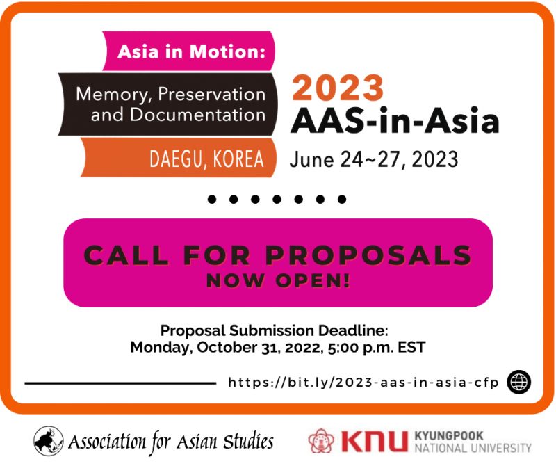 Call for Proposals: June 2023 AAS-in-Asia conference in Daegu, South ...