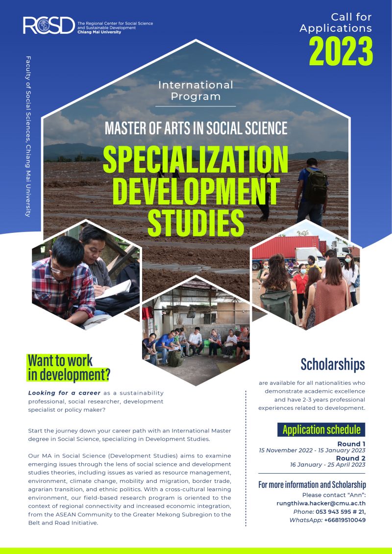 Call for Applications 2023 International MA in Social Science